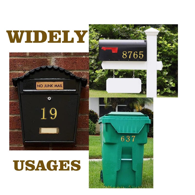 MONNCHA Mailbox Numbers for Outside  MONNCHA House Numbers for Mailbox 3D Self Adhesive Mailbox Numbers 2 Inch Door Address Numbers Stickers for Mailbox  Apartment  House  Trash Bins - Image 3